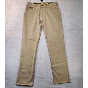 Lee Extreme Motion Straight Tapered Jeans Men's 36x34 Beige Performance Stretch